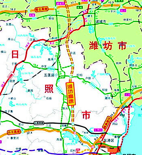 潍日高速预计2017年便可建成通车 潍坊到日照仅需一个半小时