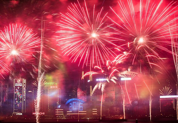 香港举行新年烟花汇演盘点世界各国烟花盛宴组图