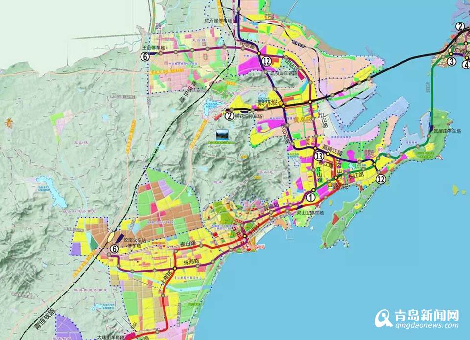 青島西海岸未來將建5條地鐵 1號線西海岸設站11個(圖)