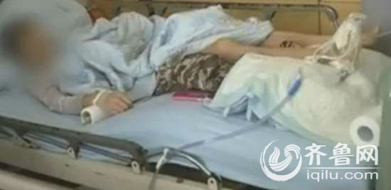 濟寧泗水的一場婚慶禮炮炸傷孩子腿腳（視頻截圖）