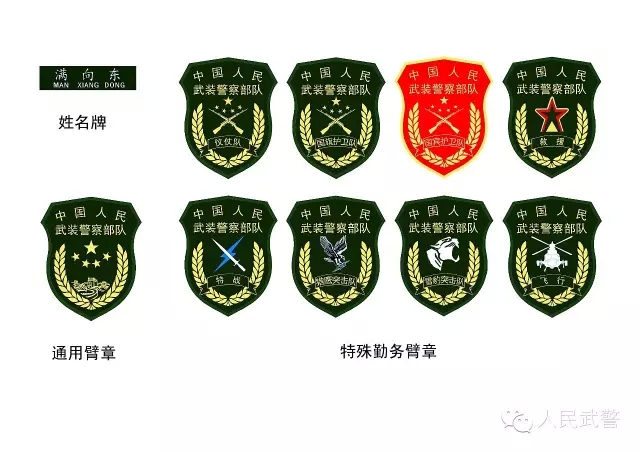 中国武警部队5月1日将统一更换新式标志服饰(组图)