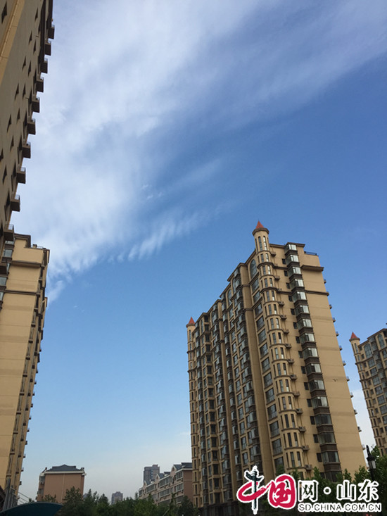 濱州天氣持續涼爽 藍天白雲惹人憐