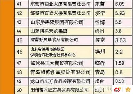 2016山东零售企业50强出炉 日照3家上榜(组图)