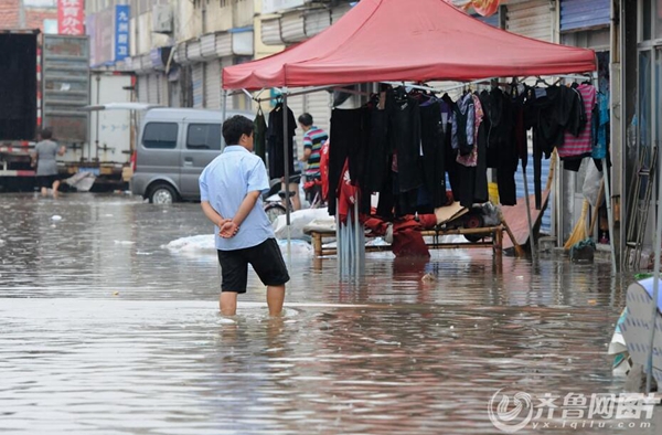 2012年7月30日至31日，濟南商河遭遇特大暴雨。（資料圖 齊魯網記者 于鵬/攝）