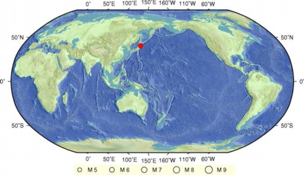 8月21日23時58分日本本州東岸遠海發生6.2級地震