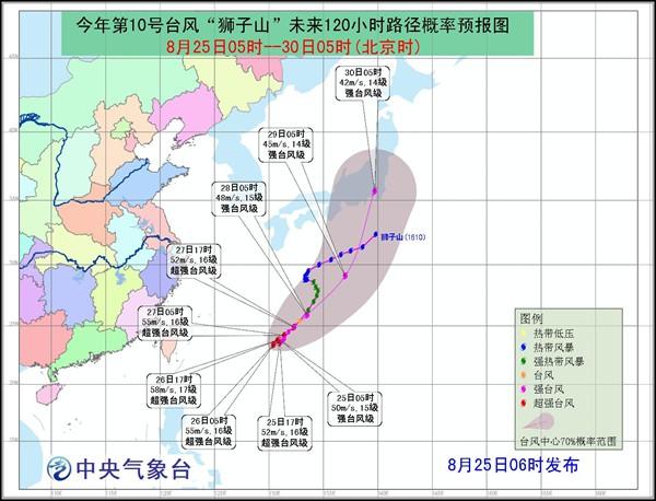 颱風“獅子山”將迴旋少動 給我國東海帶來大風