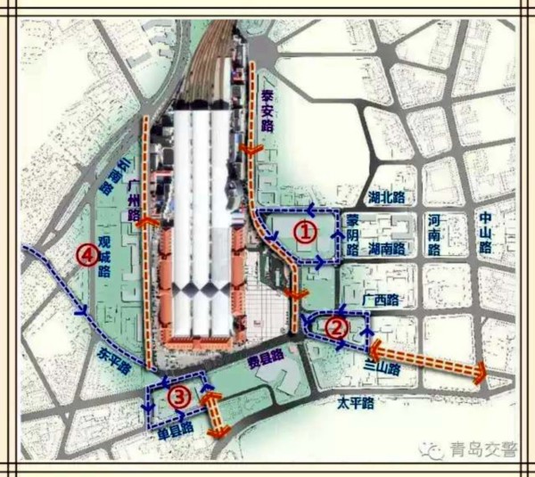 青島火車站周邊擬優化調流 涉及10條道路