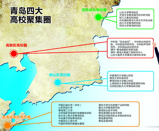 青島高校版圖:已逐漸形成四大高校聚集圈