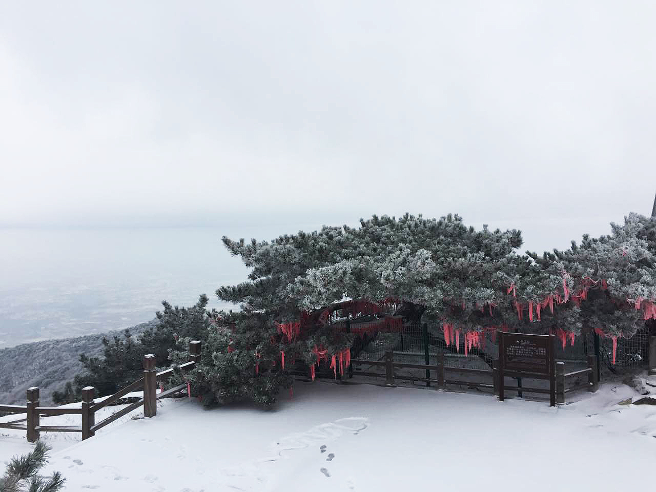 蒙山初雪银装素裹 北国风光壮丽旖旎（组图）