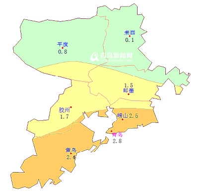 青島公佈上個冬季氣象大數據：降水多 氣溫高