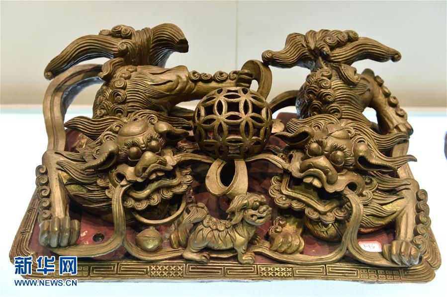 （文化）（4）山東濟南舉行“木影流光——福建金漆木雕展”
