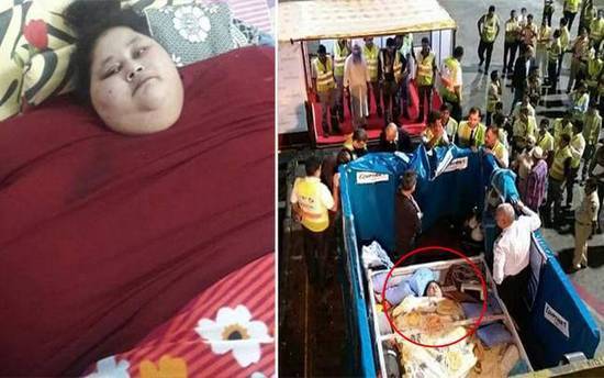 世界最胖女性26天减120公斤:曾被起重机吊起送医