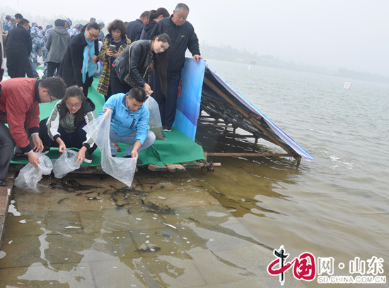 滨州市2017年“放鱼养水”活动在中海月亮湾举行