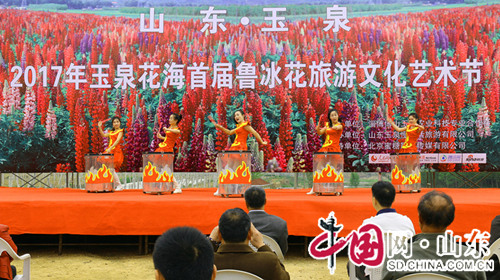 山東玉泉花海首屆魯冰花旅遊文化藝術節在博山鎮東瓦峪村開幕（圖）