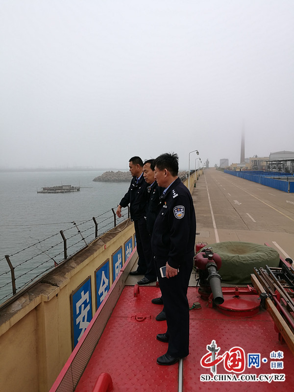 日照港消防支队推进岚山港区南区海水取水平台建设工作