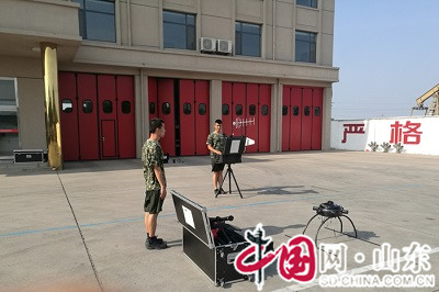 東營特勤消防中隊組織開展無人機操法訓練