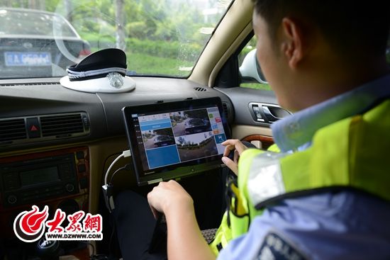 日照交警啟用抓拍利器記錄車輛違法行為