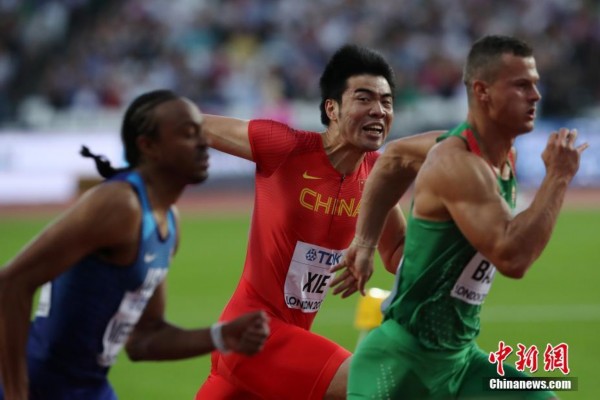 组图：伦敦田径世锦赛 男子110米栏谢文骏无缘决赛 
