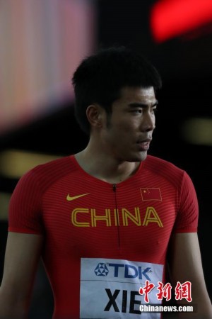 组图：伦敦田径世锦赛 男子110米栏谢文骏无缘决赛 